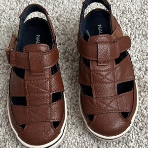 NAUTICA Boys Sandal Shoes Brown Navy Toddler Size 9 MIKKEL Style